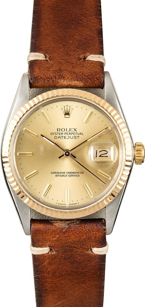 rolex mens leather band|Rolex leather band for sale.